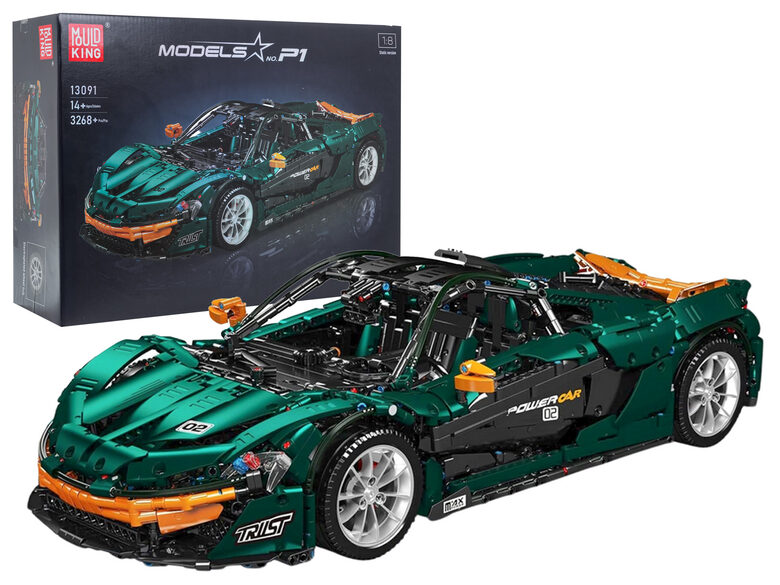 Sporta automašīnas konstruktors zaļš 3268 gab.