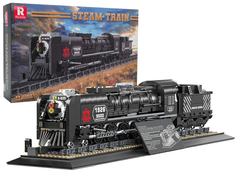 Retro lokomotīves konstruktora komplekts, 1546 detaļas.