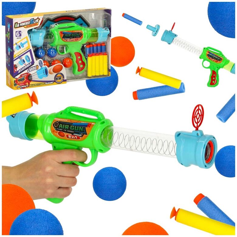 Nerf tipa patronu un lodīšu rotaļu pistole 2 in 1