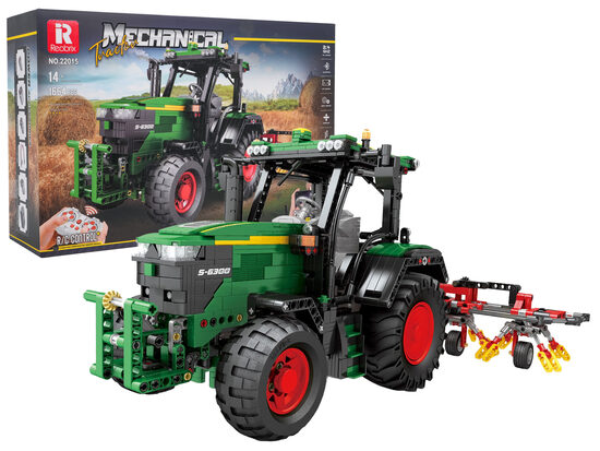 Zaļš traktora komplekts + piederumi, 1664 gab.