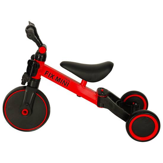Līdzsvara velosipēds, trīsritenis, Trike Fix Mini 3in1, ar pedāļiem, sarkans