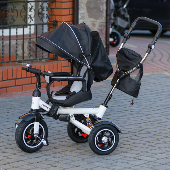 TRIKE FIX 3IN1 V3 TRĪSRITENIS, RATIŅI AR JUMTIŅU MELNS