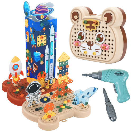 3D celtniecības bloki ar elektrisko urbi - 161 detaļaa