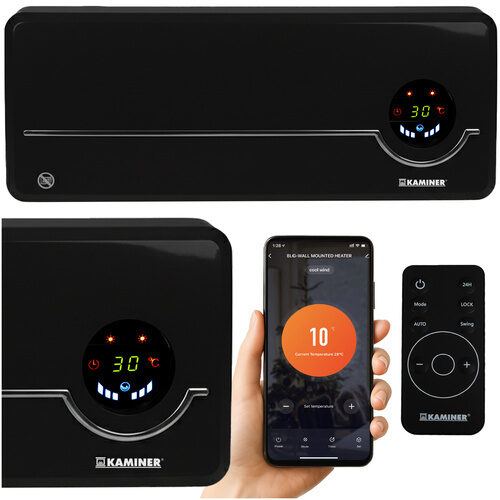 KAMINER AIRO elektriskais sienas sildītājs ar WiFi + tālvadības pulti!