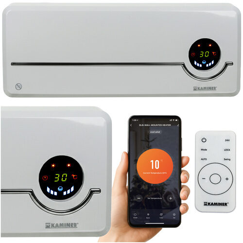 KAMINER AIRO elektriskais sienas sildītājs ar WiFi + tālvadības pulti!