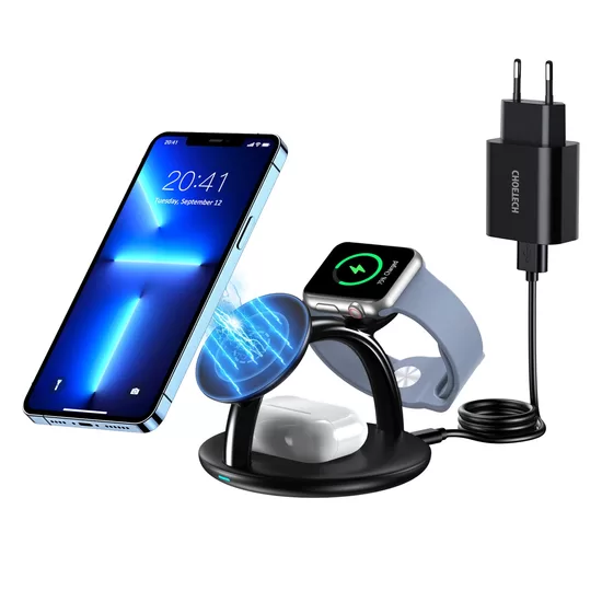 Choetech 3in1 inductive charging station iPhone,AirPods Pro, Apple Watch black (T587-F)