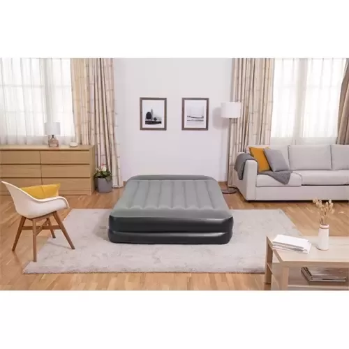 DIVGUĻAMS MATRACIS AR IEBŪVĒTU PUMPI UN SPILVENU 203x152x46cm BESTWAY 67403