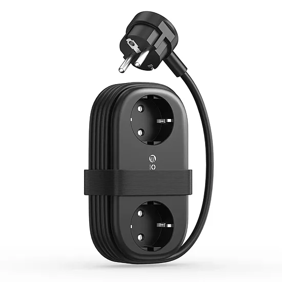 Orico AP3 65W GaN 6-in-1 barošanas sloksne 2x AC + 2x USB-A + 2x USB-C —melns