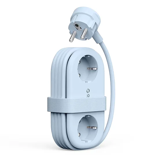 Orico AP3 65W GaN 6-in-1 barošanas sloksne 2x AC + 2x USB-A + 2x USB-C — zils