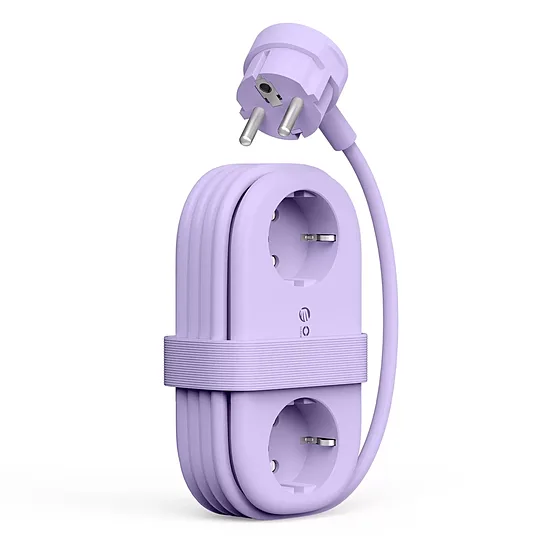 Orico AP3 65W GaN 6-in-1 barošanas sloksne 2x AC + 2x USB-A + 2x USB-C — violeta
