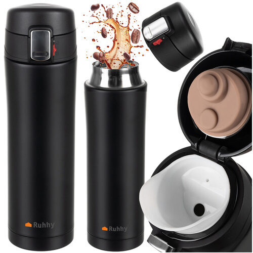 Termokrūze, termoss karstiem dzērieniem: kafija, tēja ietilpīga 440 ml, RUHHY pudele!