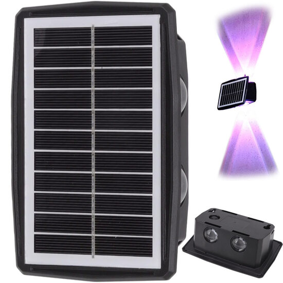 Saules led sienas lampa ar gaismas sensoru